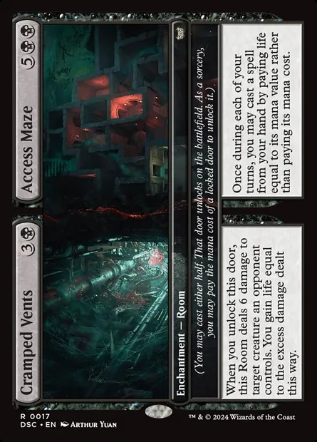 Cramped Vents // Access Maze, Magic card DSC 17 — Duskmourn: House of Horror Commander set