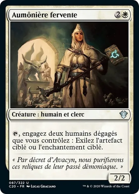 Aumônière fervente, carte Magic C20 87 — extension Commander 2020