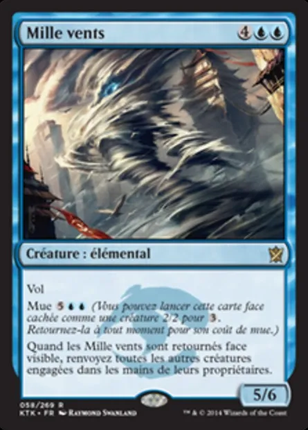 Mille vents, carte Magic KTK 58 — extension Les Khans de Tarkir