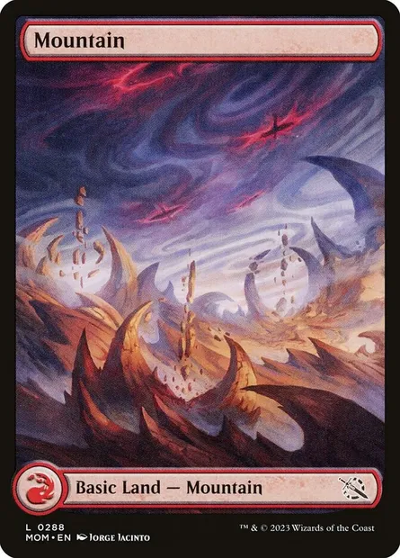 Mountain, Magic card MOM 288 — March of the Machine set