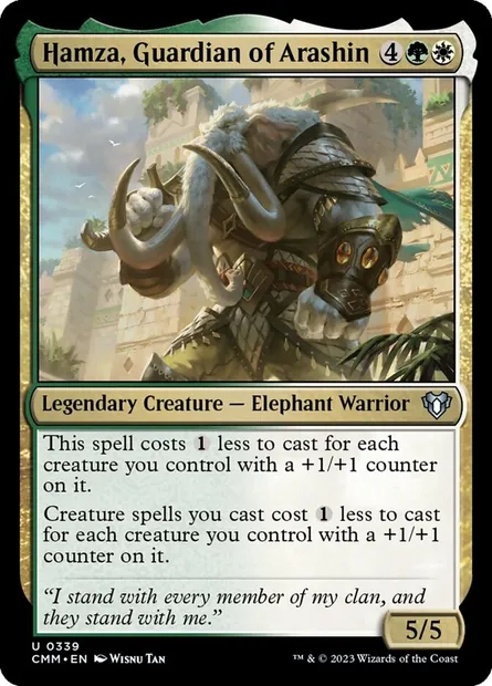 Hamza, vigile d'Arashin, carte Magic CMM 339 — extension Commander Masters