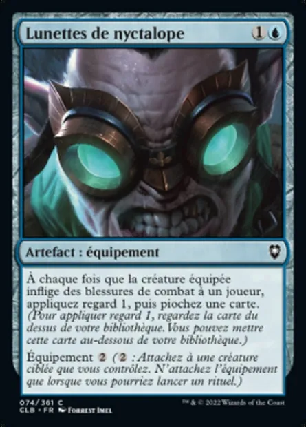 Lunettes de nyctalope, carte Magic CLB 74 — extension Commander Légendes : la bataille de la Porte de Baldur
