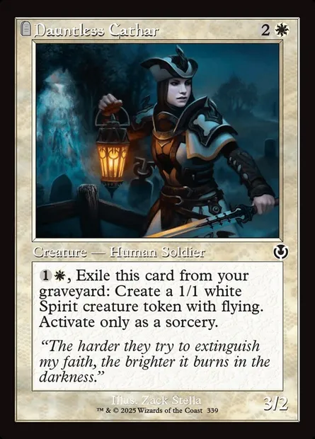 Cathare intrépide, carte Magic INR 339 — extension Innistrad Remastered