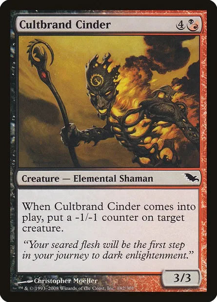 Cultbrand Cinder, Magic card SHM 182 — Shadowmoor set