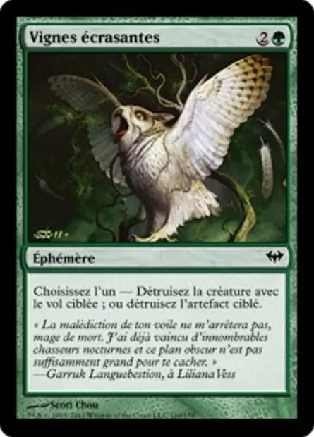 Vignes écrasantes, carte Magic DKA 110 — extension Obscure Ascension