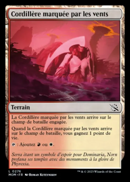 Cordillère marquée par les vents, carte Magic MOM 276 — extension L'invasion des machines