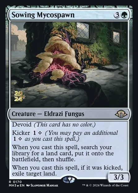 Sowing Mycospawn, Magic card PMH3 170s — Modern Horizons 3 Promos set