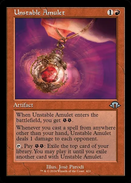 Unstable Amulet, Magic card MH3 421 — Modern Horizons 3 set