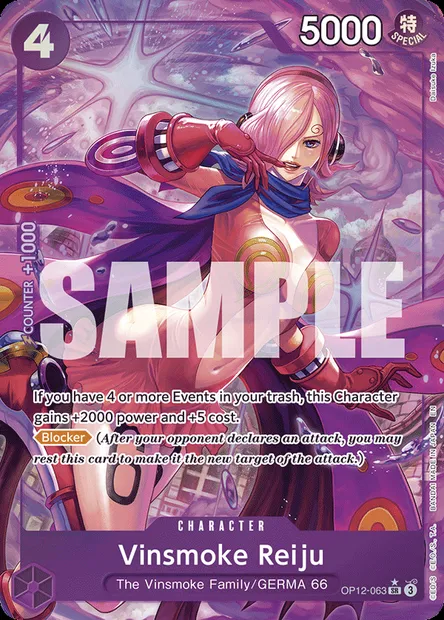 Vinsmoke Reiju, One Piece card OP12-063 — LEGACY OF THE MASTER set
