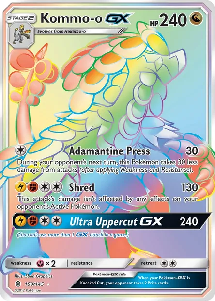 Kommo-o GX, Pokémon card GRI 159 — Guardians Rising set