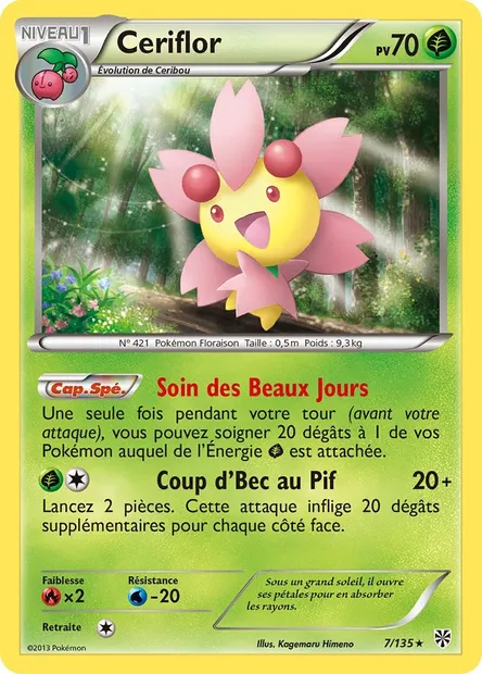 Ceriflor, carte Pokémon PLS 7 — extension Tempète Plasma