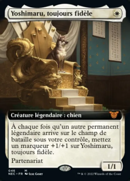 Yoshimaru, toujours fidèle, carte Magic NEC 46 — extension Neon Dynasty Commander