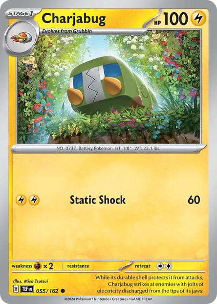 Charjabug, Pokémon card TEF 055 — Temporal Forces set
