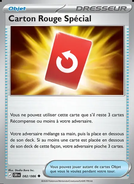 Carton Rouge Spécial, carte Pokémon CRI 082 — extension Chaos Ascendant