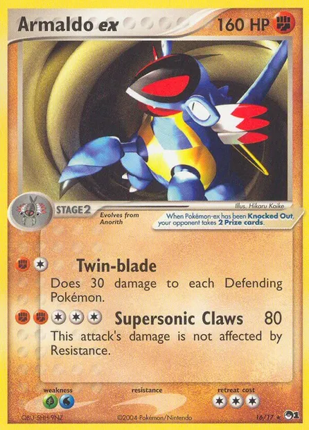 Armaldo ex, Pokémon card P1 16 — POP Series 1 set