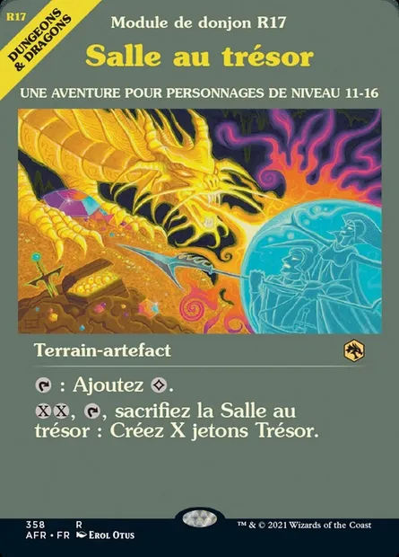 Salle au trésor, carte Magic AFR 358 — extension Forgotten Realms: Aventures dans les Royaumes Oubliés