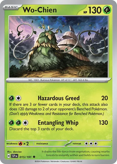 Wo-Chien, Pokémon card SSP 015 — Surging Sparks set