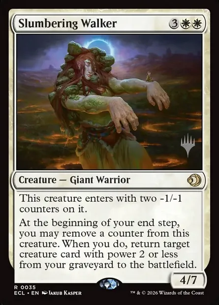 Slumbering Walker, Magic card PECL 35p — Lorwyn Eclipsed Promos set