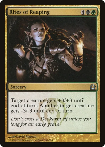 Rites of Reaping, Magic card RTR 191 — Return to Ravnica set