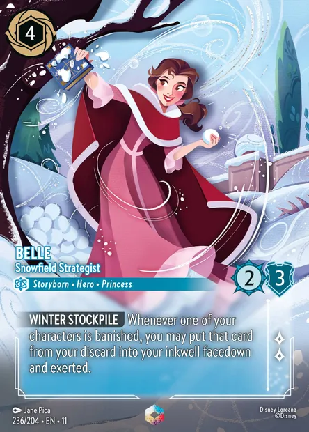 Belle - Snowfield Strategist, Disney Lorcana card CH11-236 — Winterspell set