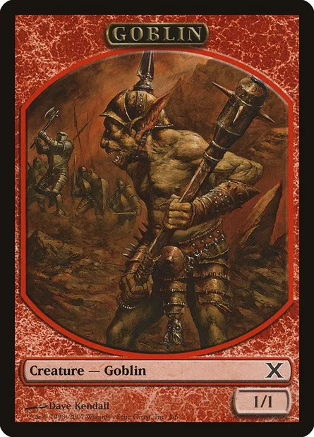 Goblin, carte Magic T10E 4 — extension Tenth Edition Tokens