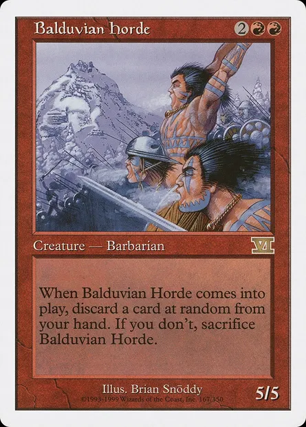 Balduvian Horde, Magic card 6ED 167 — Classic Sixth Edition set