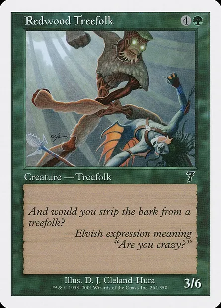 Redwood Treefolk, Magic card 7ED 264 — Seventh Edition set