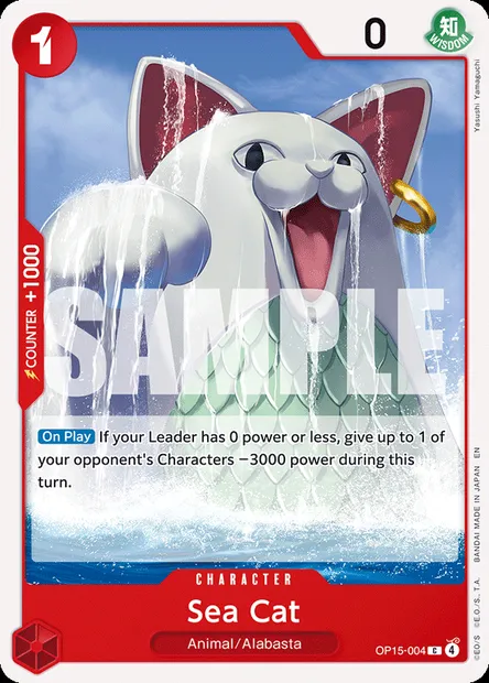 Sea Cat, One Piece card OP15-004 — ADVENTURE ON KAMI’S ISLAND set