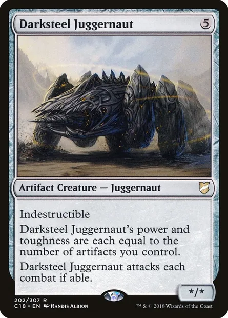 Darksteel Juggernaut, Magic card C18 202 — Commander 2018 set