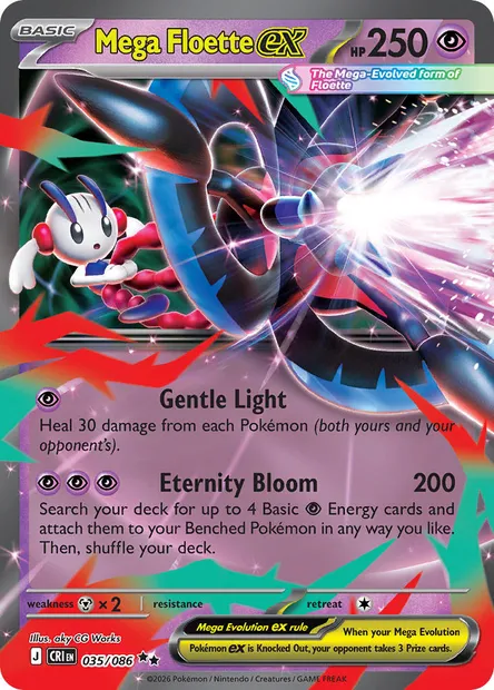 Mega Floette ex, Pokémon card CRI 035 — Chaos Rising set