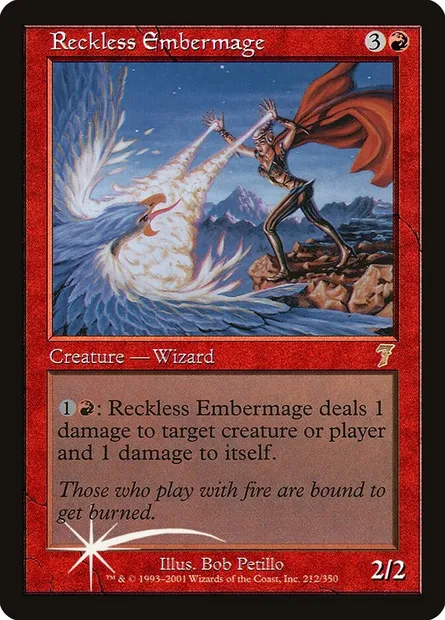Reckless Embermage, Magic card 7ED 212★ — Seventh Edition set