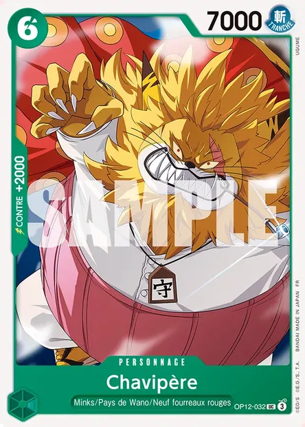 Chavipère, carte One Piece OP12-032 — extension L'HÉRITAGE DU MAÎTRE
