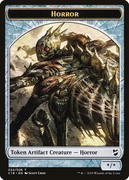 Horror, carte Magic TC18 22 — extension Commander 2018 Tokens
