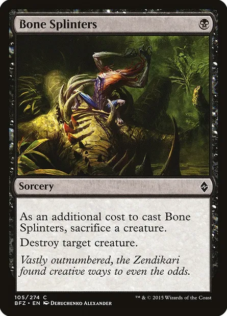 Bone Splinters, Magic card BFZ 105 — Battle for Zendikar set
