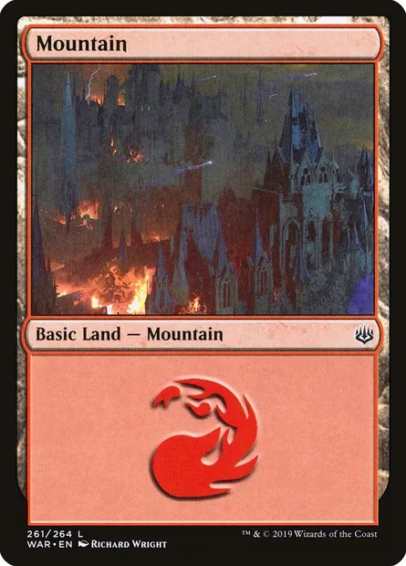 Mountain, Magic card WAR 261 — War of the Spark set