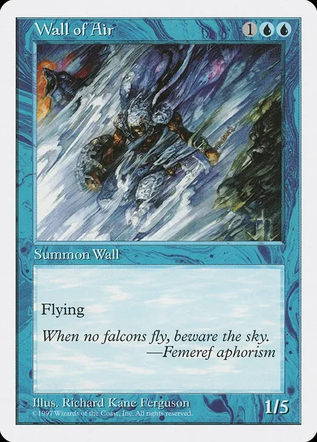 Wall of Air, Magic card 5ED 135 — Fifth Edition set