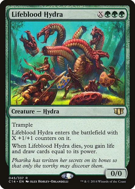 Lifeblood Hydra, Magic card C14 45 — Commander 2014 set