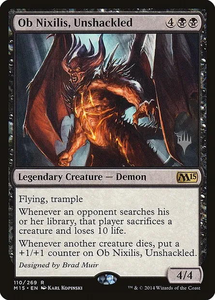 Ob Nixilis, Unshackled, Magic card PM15 110p — Magic 2015 Promos set
