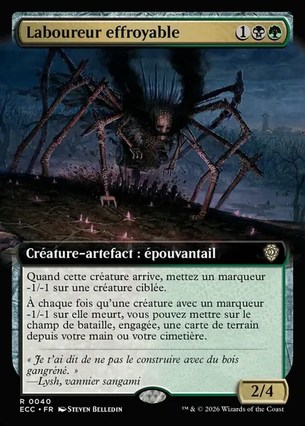 Laboureur effroyable, carte Magic ECC 40 — extension Lorwyn Eclipsed Commander