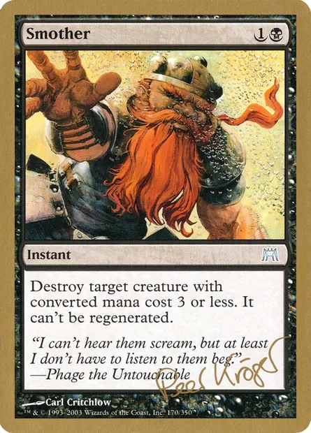 Étouffer, carte Magic WC03 pk170 — extension World Championship Decks 2003