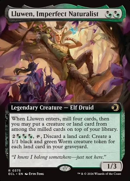 Lluwen, naturaliste imparfait, carte Magic ECL 375 — extension Lorwyn Eclipsed