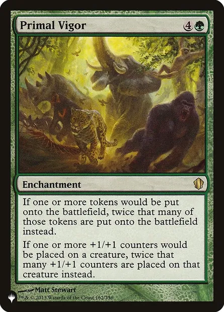 Vigueur primordiale, carte Magic PLST C13-162 — extension The List