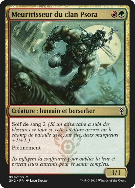 Meurtrisseur du clan Psora, carte Magic GK2 99 — extension RNA Guild Kit