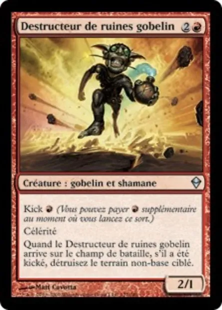 Destructeur de ruines gobelin, carte Magic ZEN 127 — extension Zendikar