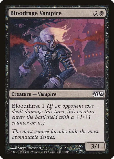 Bloodrage Vampire, Magic card M12 83 — Magic 2012 set