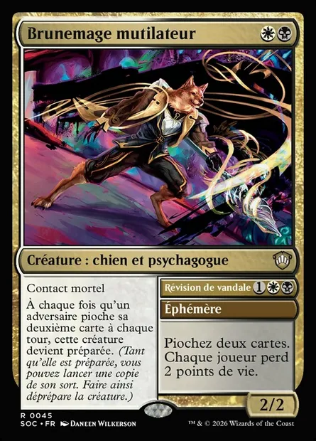 Brunemage mutilateur // Vandal's Edit, carte Magic SOC 45 — extension Secrets of Strixhaven Commander