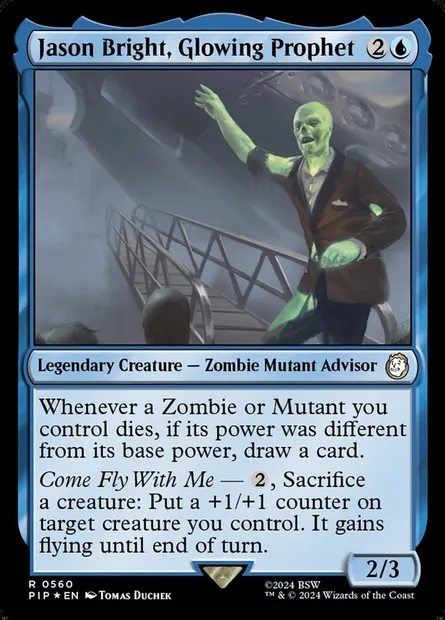 Jason Bright, Glowing Prophet, Magic card PIP 560 — Fallout set
