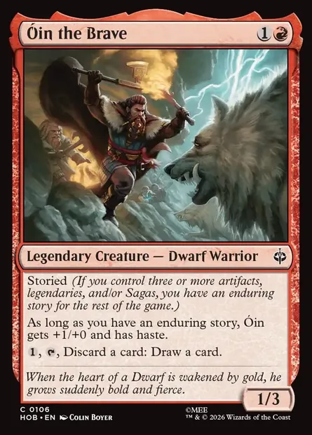 Óin the Brave, Magic card HOB 106 — The Hobbit set