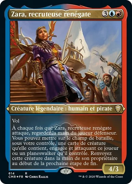 Zara, recruteuse renégate, carte Magic CMR 614 — extension Commander Legends