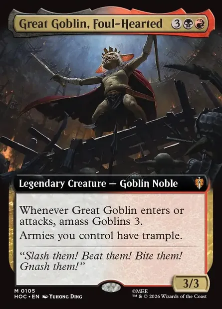 Great Goblin, Foul-Hearted, Magic card HOC 105 — The Hobbit Eternal set